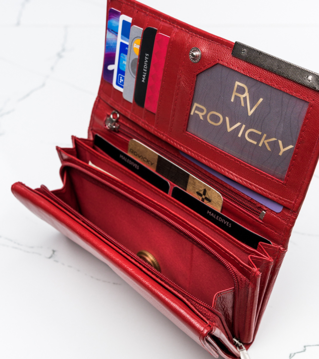Гаманець жіночий MALEDIVES RD-12-GCL-M RED Гаманець жіночий MALEDIVES RD-12-GCL-M RED